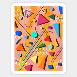 80s pop retro pattern Sticker